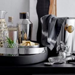 Ashton And Barrow Runa Modern Cut Glass High Ball Glasses (Set Of 2)