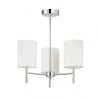 Ashton And Barrow Ceiling Lights Arco Classic 3 Light Ceiling Lamp With Off White Shades - Chrome