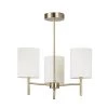 Ashton And Barrow Arco Classic 3 Light Ceiling Lamp With Off White Shades - Brass Ceiling Lights