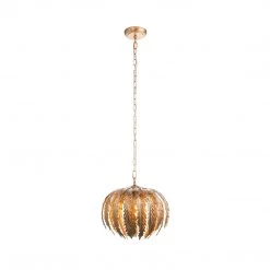 Ashton And Barrow Bali Opulent Palm Leaf Pendant Light - Gold NEW IN!