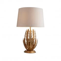 Ashton And Barrow NEW IN! Bali Opulent Palm Leaf Table Lamp - Gold/Nude