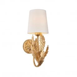 Ashton And Barrow NEW IN! Bali Opulent Palm Leaf Wall Light - Gold/Nude
