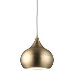 Ashton And Barrow Ceiling Lights Piers Elegant Teardrop Pendant Light - Matt Brass