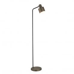 Ashton And Barrow Nicholas Modern Industrial Floor Lamp - Bronze/Black NEW IN!