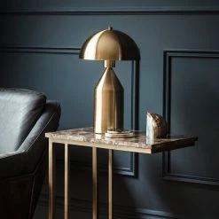 Ashton And Barrow NEW IN! Nouveau Table Lamp With Dome Shade - Antique Brass