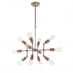 Ashton And Barrow Halycon Authentic Industrial Style 12 Pendant Light - Aged Copper