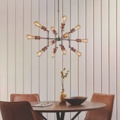 Ashton And Barrow Halycon Authentic Industrial Style 12 Pendant Light - Aged Copper