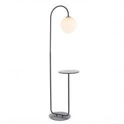 Ashton And Barrow Arlo Floor Lamp With Reading Table - Black