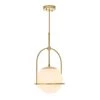 Ashton And Barrow Manhattan 1 Bulb Statement Art Deco Pendant Light - Matte Brass