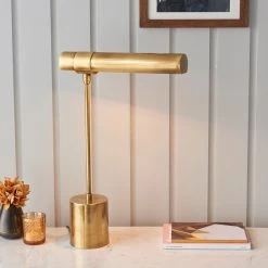 Ashton And Barrow Lighting Herrero Industrial Colonial Desk Lamp - Aged Copper