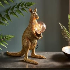 Ashton And Barrow Lighting Kevin The Kangaroo Table Lamp - Gold