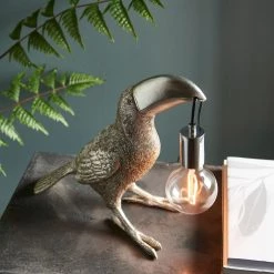 Ashton And Barrow Terrence The Toucan Table Lamp - Silver Lighting