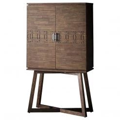 Ashton And Barrow Furniture Ashram Drinks/Cocktail Cabinet - Brown Mango Wood 9 Ashton And Barrow Furniture Ashram Drinks/Cocktail Cabinet - Brown Mango Wood