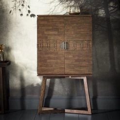 Ashton And Barrow Furniture Ashram Drinks/Cocktail Cabinet - Brown Mango Wood