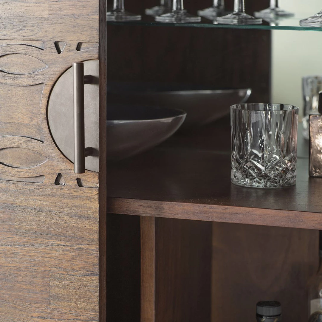 Ashton And Barrow Furniture Ashram Drinks/Cocktail Cabinet - Brown Mango Wood 4 Ashton And Barrow Furniture Ashram Drinks/Cocktail Cabinet - Brown Mango Wood