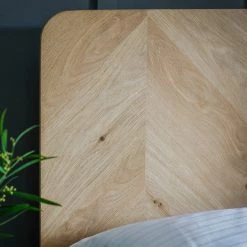 Ashton And Barrow Furniture Verona Solid Oak Parquet-Style Headboard - Natural