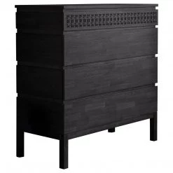 Ashton And Barrow Furniture Ashram 4 Drawer Chest Of Drawers - Black Mango Wood 7 Ashton And Barrow Furniture Ashram 4 Drawer Chest Of Drawers - Black Mango Wood
