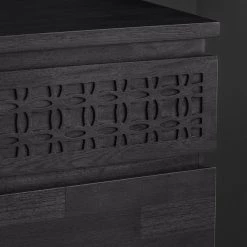 Ashton And Barrow Furniture Ashram 4 Drawer Chest Of Drawers - Black Mango Wood 9 Ashton And Barrow Furniture Ashram 4 Drawer Chest Of Drawers - Black Mango Wood
