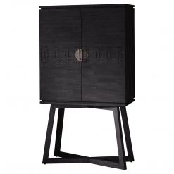Ashton And Barrow Furniture Ashram Drinks/Cocktail Cabinet - Black Mango Wood 5 Ashton And Barrow Furniture Ashram Drinks/Cocktail Cabinet - Black Mango Wood