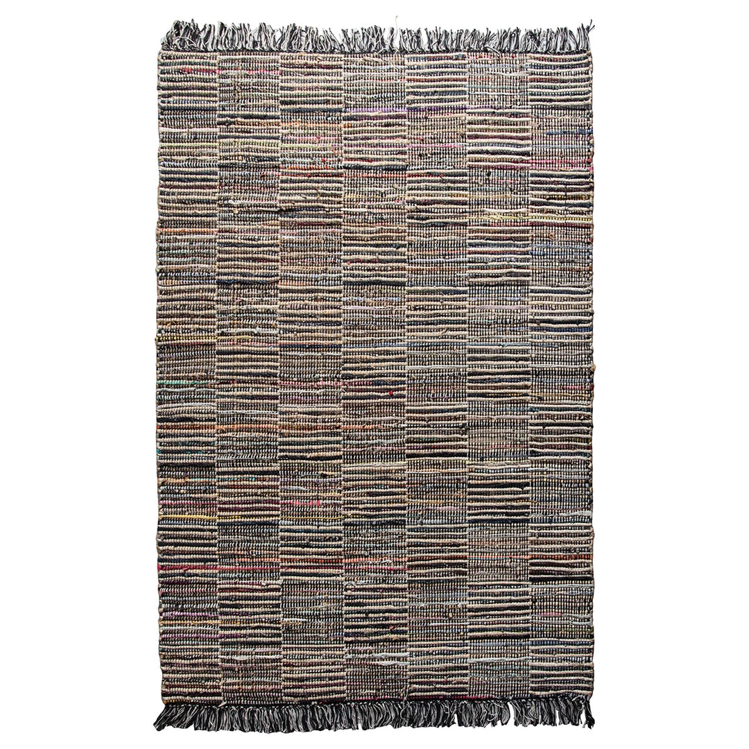 Ashton And Barrow NEW IN! Alfredo Rug - Modern Multi-coloured Jute & Cotton Recycled - 120 X 170cm 1 Ashton And Barrow NEW IN! Alfredo Rug - Modern Multi-coloured Jute & Cotton Recycled - 120 X 170cm
