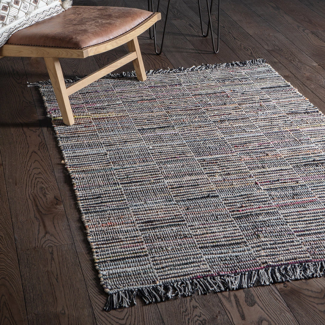 Ashton And Barrow NEW IN! Alfredo Rug - Modern Multi-coloured Jute & Cotton Recycled - 120 X 170cm 2 Ashton And Barrow NEW IN! Alfredo Rug - Modern Multi-coloured Jute & Cotton Recycled - 120 X 170cm