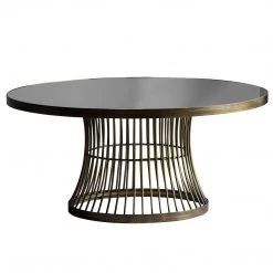 Ashton And Barrow Pickton Glass Coffee Table With Cage Leg - Black/Bronze Furniture 5 Ashton And Barrow Pickton Glass Coffee Table With Cage Leg - Black/Bronze Furniture