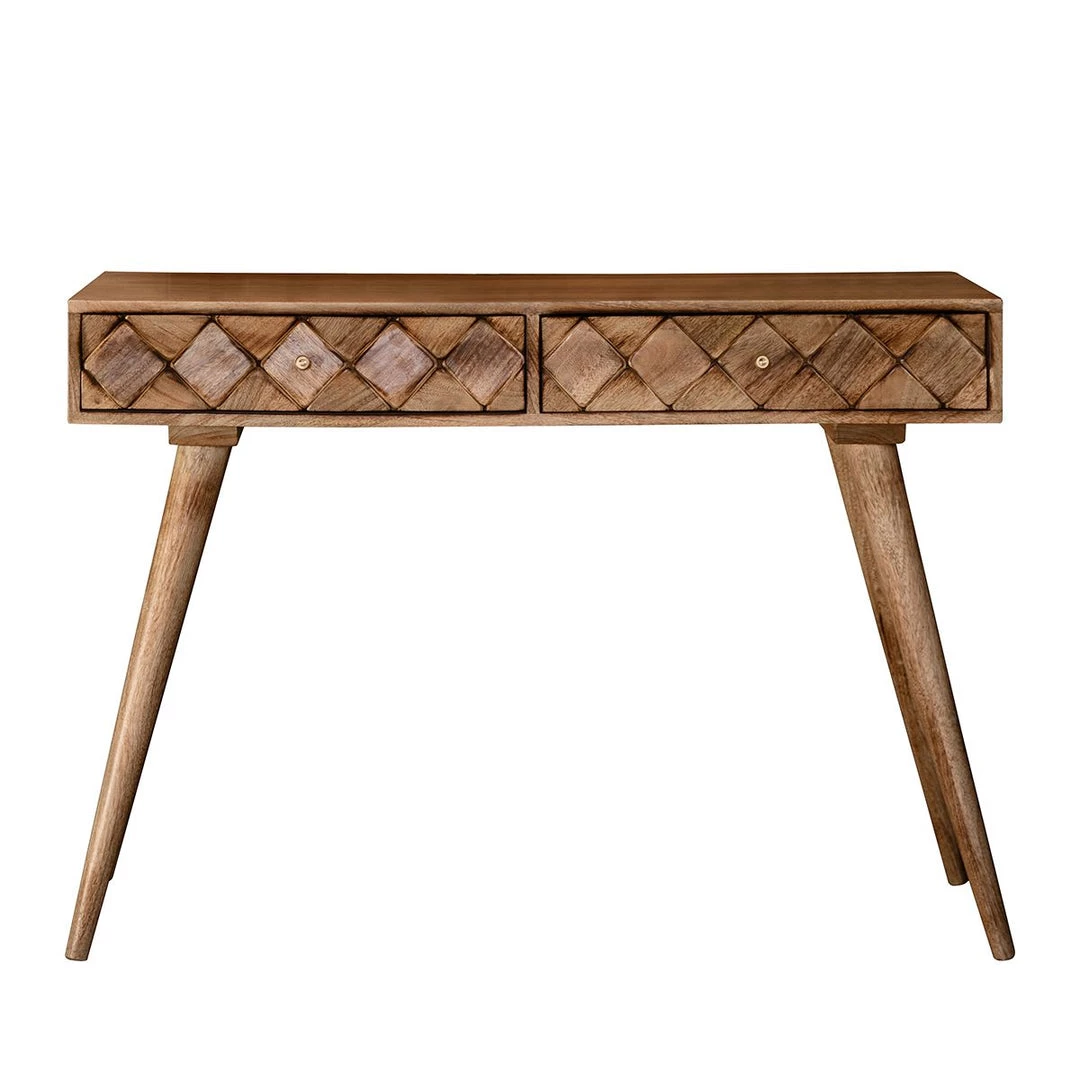 Ashton And Barrow Tuscan 2 Drawer Console Table - Mango Wood Furniture 2 Ashton And Barrow Tuscan 2 Drawer Console Table - Mango Wood Furniture