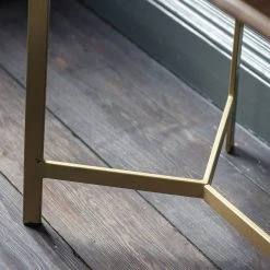 Ashton And Barrow Furniture Tully Drinks Cocktail Cabinet - Acacia Wood & Brass