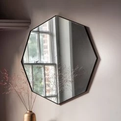 Ashton And Barrow Jamie - Octagon Contemporary Slim Framed Mirror - 800x800mm