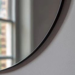 Ashton And Barrow NEW IN! Jamie - Round Contemporary Slim Framed Mirror - 800x800mm
