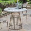 Ashton And Barrow Barrow Terrazzo Bistro Table With Bronze Cage Frame