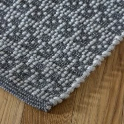 Ashton And Barrow NEW IN! Cosmo Rug - Two-tone Modern Pit Loomed Wool - 230x160cm - Charcoal