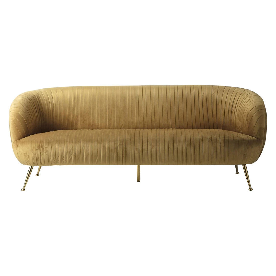 Ashton And Barrow Bianca Sofa - Pleated Gold Velvet 3 Ashton And Barrow Bianca Sofa - Pleated Gold Velvet