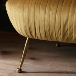 Ashton And Barrow Bianca Sofa - Pleated Gold Velvet 9 Ashton And Barrow Bianca Sofa - Pleated Gold Velvet