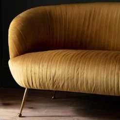 Ashton And Barrow Bianca Sofa - Pleated Gold Velvet 10 Ashton And Barrow Bianca Sofa - Pleated Gold Velvet