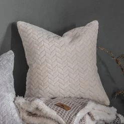 Ashton And Barrow Cream Hygge Chevron Cushion (45x45cm)