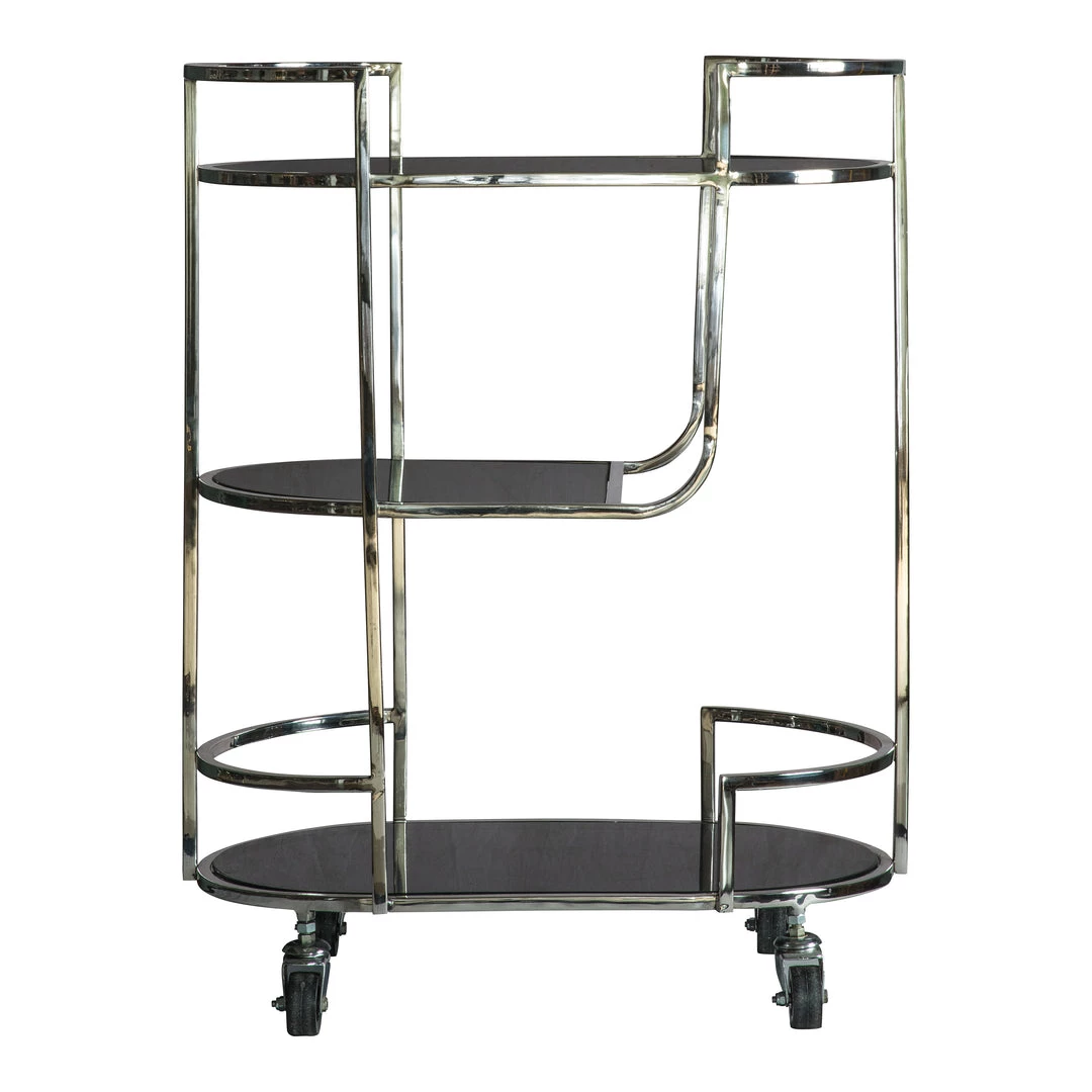 Ashton And Barrow Canterbury Drinks Trolley With Glass Shelves - Art Deco Inspired - Black/Silver NEW IN! 2 Ashton And Barrow Canterbury Drinks Trolley With Glass Shelves - Art Deco Inspired - Black/Silver NEW IN!