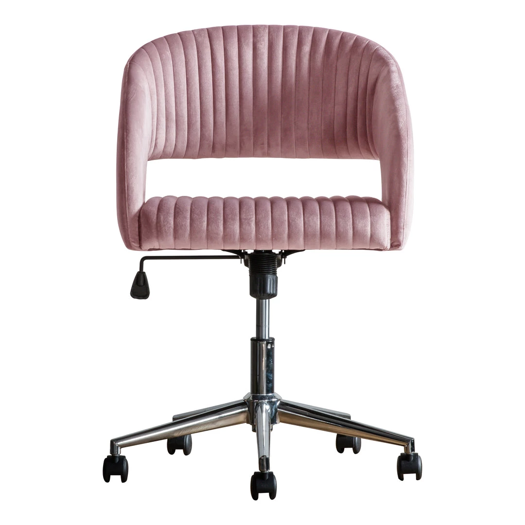 Ashton And Barrow Louis Swivel Chair - Home Office - Pink Velvet NEW IN! 2 Ashton And Barrow Louis Swivel Chair - Home Office - Pink Velvet NEW IN!