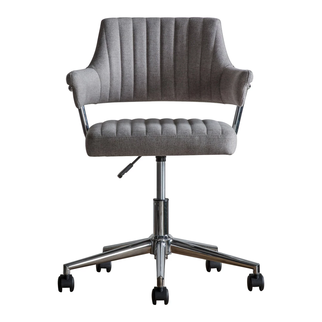 Ashton And Barrow Millard Swivel Chair - Home Office - Grey Velvet NEW IN! 3 Ashton And Barrow Millard Swivel Chair - Home Office - Grey Velvet NEW IN!