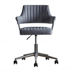 Ashton And Barrow Millard Swivel Chair - Home Office - Grey Velvet NEW IN! 11 Ashton And Barrow Millard Swivel Chair - Home Office - Grey Velvet NEW IN!
