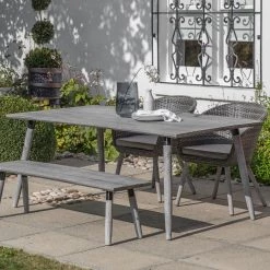 Ashton And Barrow Genoa - Outdoor Dining Table - Grey Garden & Outdoor