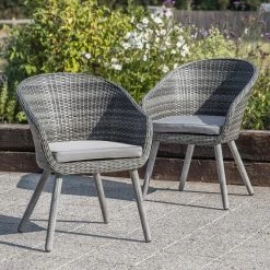 Ashton And Barrow Genoa - 2 Outdoor Chairs - Garden/Patio - Slate Grey (Set Of 2) NEW IN!