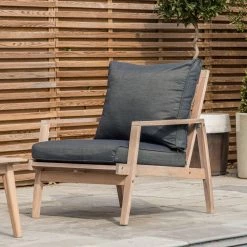 Ashton And Barrow Monte - Outdoor Cushioned Armchair, Charcoal Grey