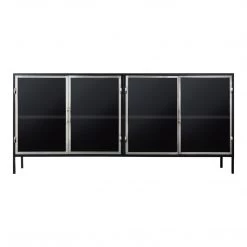 Ashton And Barrow Furniture Killarney Sideboard With Frosted Glass Doors - Charcoal Grey