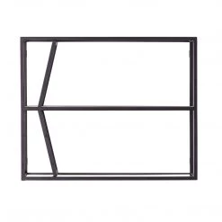 Ashton And Barrow Georgia Metal Wall Unit With Glass Shelves - Black
