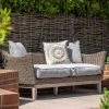 Ashton And Barrow NEW IN! Sarajevo - Outdoor Rattan Style Cushioned 2 Seater Sofa - Garden/Patio - Neutral