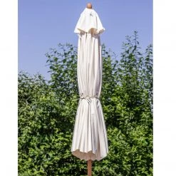 Ashton And Barrow NEW IN! Amalfi Classic Outdoor Umbrella / Parasol - Eucalyptus Wood With Neutral Shade