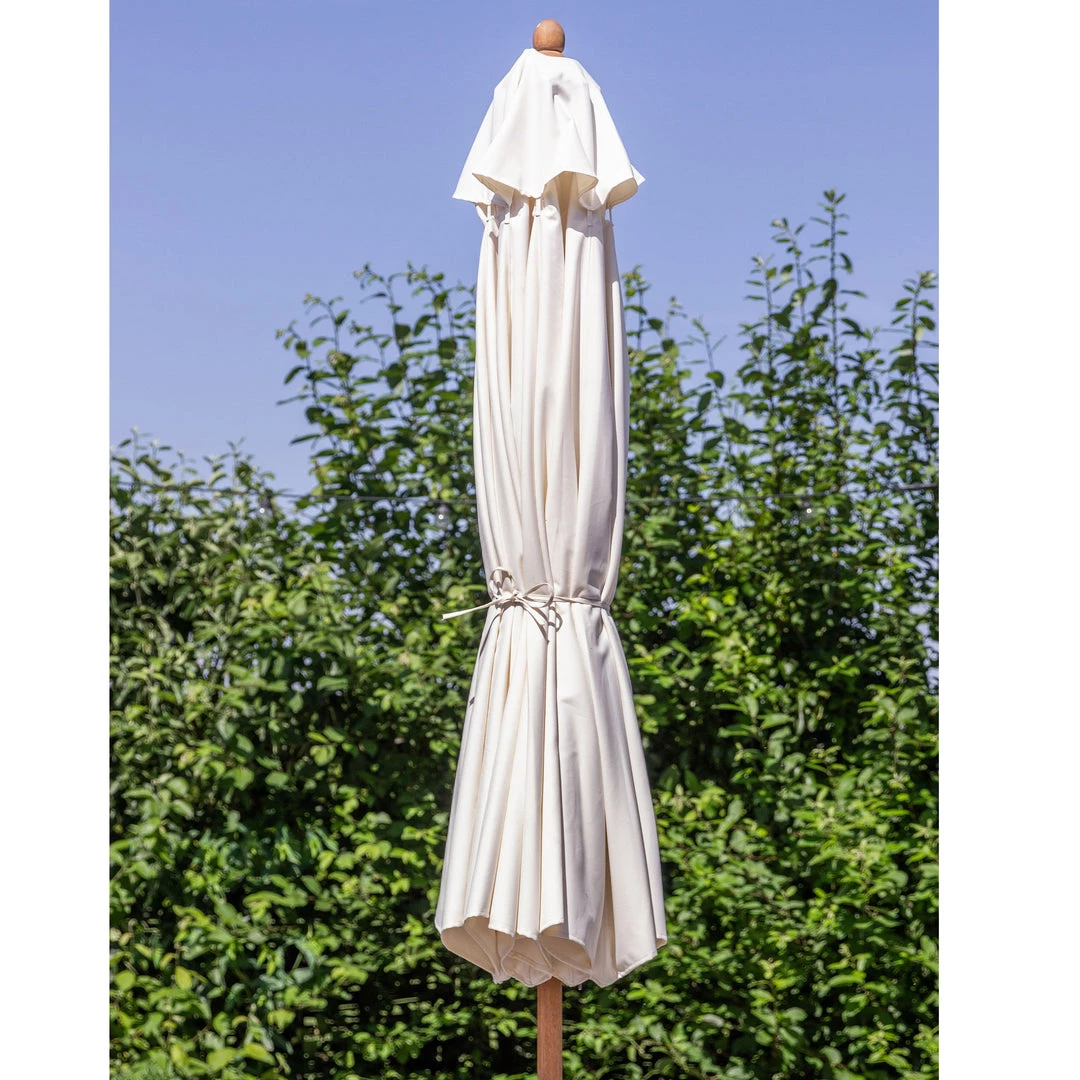 Ashton And Barrow NEW IN! Amalfi Classic Outdoor Umbrella / Parasol - Eucalyptus Wood With Neutral Shade 2 Ashton And Barrow NEW IN! Amalfi Classic Outdoor Umbrella / Parasol - Eucalyptus Wood With Neutral Shade