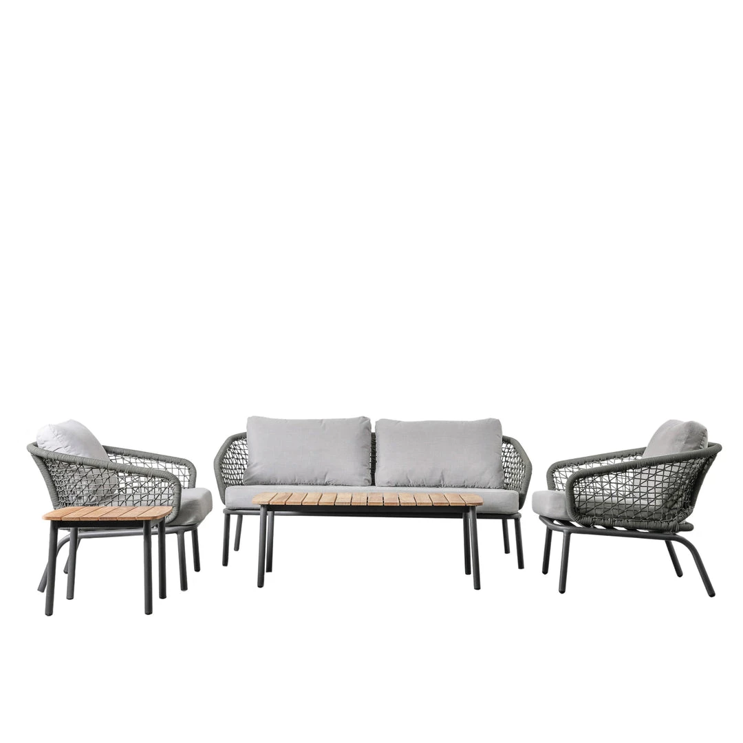 Ashton And Barrow Portofino - Outdoor Patio / Garden Lounge Set (4 Piece), Slate Grey Garden & Outdoor 2 Ashton And Barrow Portofino - Outdoor Patio / Garden Lounge Set (4 Piece), Slate Grey Garden & Outdoor