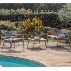 Ashton And Barrow Lujo - Outdoor Lounge Set - Garden/Patio - Charcoal Grey Garden & Outdoor